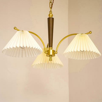 Modern Metal Chandelier with Down Shade for Residential Use - Adjustable Hanging Length