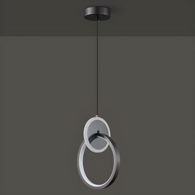Two-Light Modern Metal Pendant with Silica Gel Shade and Adjustable Hanging Length