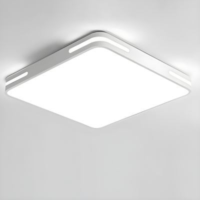 Modern LED Bulbs Metal Flush Mount Ceiling Light with Acrylic Shade for Residential Use