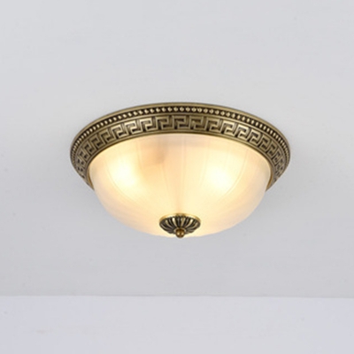 Modern LED Flush Mount Ceiling Light with Frosted Glass Shade for Residential Use