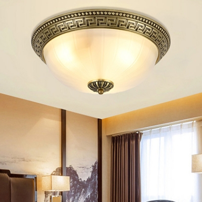 Modern LED Flush Mount Ceiling Light with Frosted Glass Shade for Residential Use
