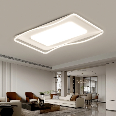 Modern Metal LED Flush Mount Ceiling Light with Adjustable for Residential Use