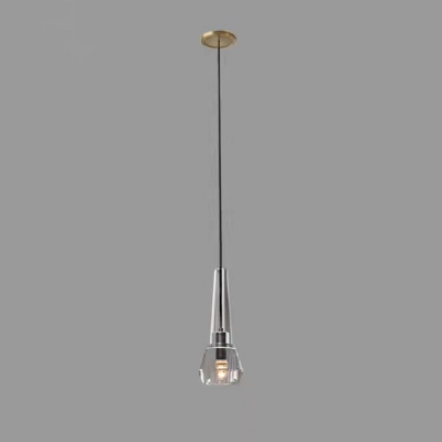 Modern Pendant Light with LED/Incandescent/Fluorescent Light Type and Crystal Shade
