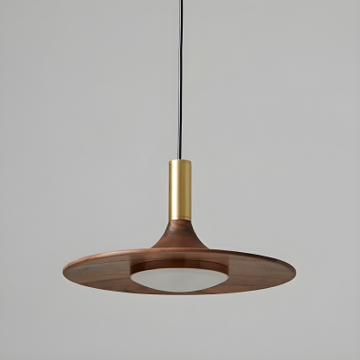 Modern Walnut Pendant Light with Adjustable Hanging Length for Direct Wired Electric