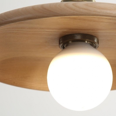 Elegant Wooden Pendant Light with Adjustable Hanging Length for Residential Use