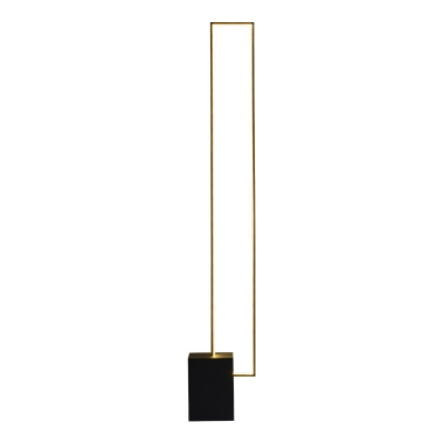 Metal Modern Floor Lamp with Integrated LED Bulb and Rocker Switch in Black