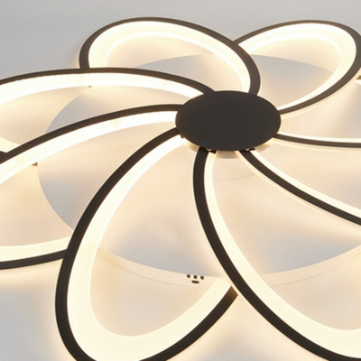Modern LED Acrylic Close To Ceiling Lights - Third Gear Dimmable, Metal Shade, & Easy to Clean