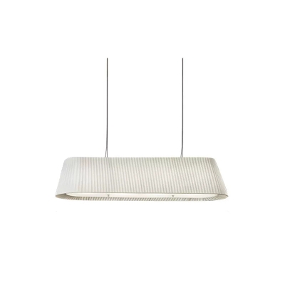 Modern Style Fabric Island Light with Adjustable Hanging Length & White Shade