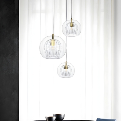 Elegant Glass Pendant Light with Colorful Shade and Adjustable Hanging Length