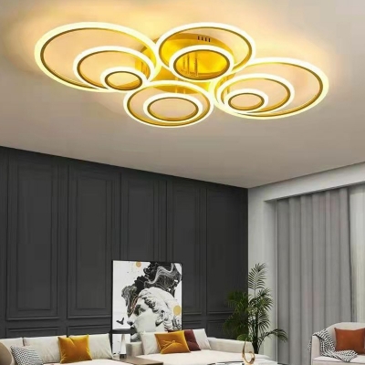 Modern LED Metal Ceiling Light with Acrylic Shade - Ideal for Residential Use