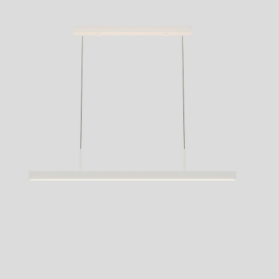 Modern Metal Line Shape LED Island Pendant Light with Silica Gel Shade for Modern Home Decor