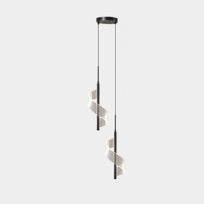 Modern Metal Pendant with Adjustable Hanging Length and Acrylic Shade in Warm/White/Neutral Light