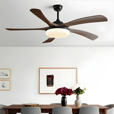 Sleek Metal and Acrylic Modern Ceiling Fan with Remote Control and Dimmable LED Light