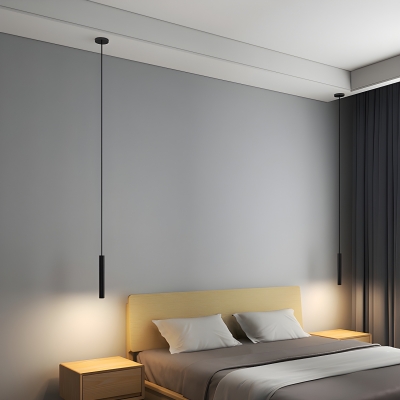 Sleek Modern Metal Pendant Light with Adjustable Hanging Length and LED Bulbs
