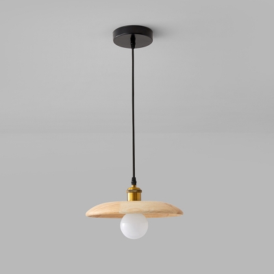 Contemporary Wooden Pendant Light with Adjustable Hanging Length