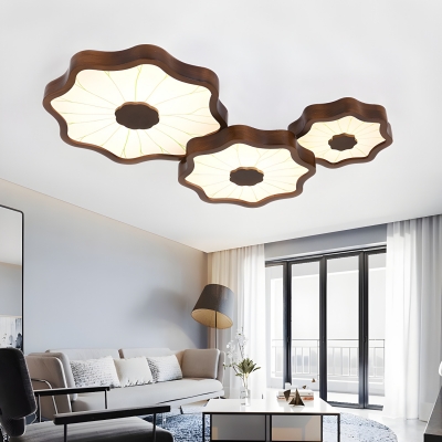 Modern Flush Mount Ceiling Light with White Acrylic Shade for Living Room