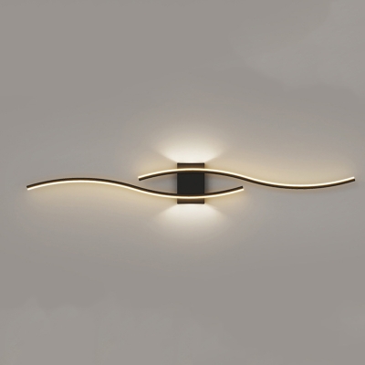 Modern LED Bulbs 4-Light Gold Metal Wall Lamp with Acrylic Shade