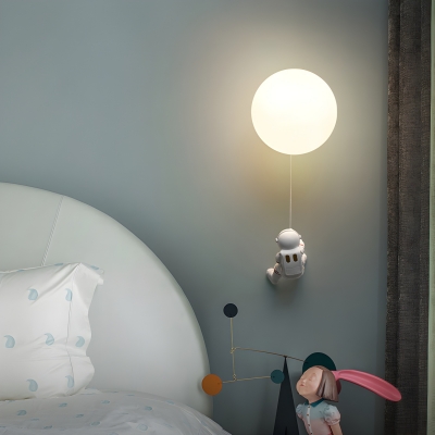 Sleek Modern 1-Light Metal Wall Lamp with Resin Ambient Shade