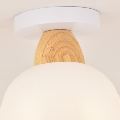 Contemporary White Flower Petal Semi-Flush Pendant Light with Acrylic Shade for Modern Home Decor