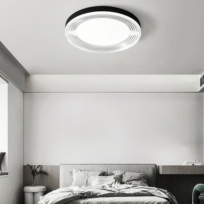 Modern LED Bulb Metal Ceiling Light with Ambient Acrylic Shade for Residential Use