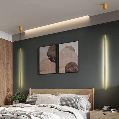 Modern LED Bulb Pendant with Acrylic Shade and Cord Mounting in Metal Material