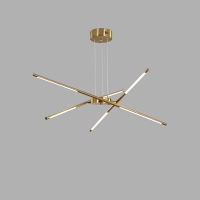 Contemporary Metal LED Chandelier with Adjustable Hanging Length for Modern Homes