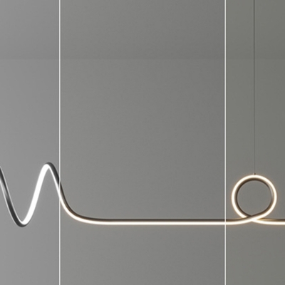 Modern Acrylic Shade Metal Island Pendant with Adjustable Hanging Length