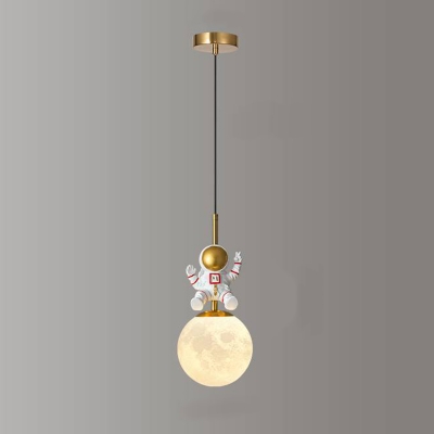 Modern LED Metal Pendant with Glass Shade - Perfect for Residential Use