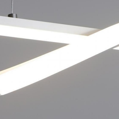 Modern White 2-Light LED Bulbs Island Pendant with Metal Shade