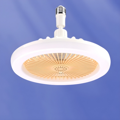 White Plastic Ceiling Fan with Contemporary Style and 3 Blades Indoor Light