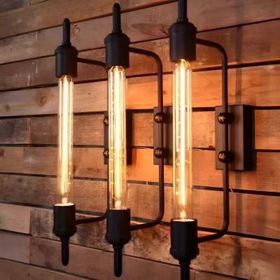 Modern LED Wall Sconce with Glass Shade - One Light, Metal Material