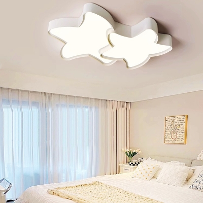 Modern Metal LED Ceiling Light with Ambient Acrylic Shade for Residential Use