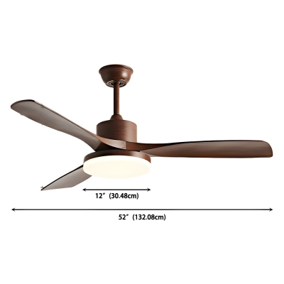 Remote Control Ceiling Fan Metal and Acrylic Blades, Modern Silver Finish