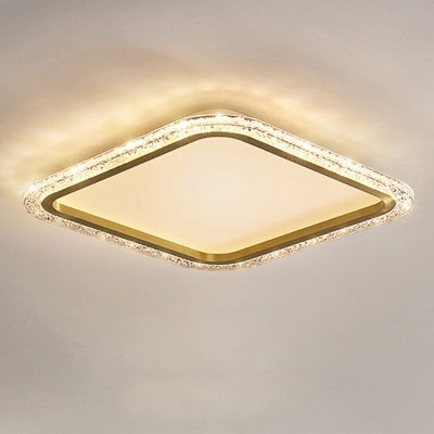 Modern Gold LED Flush Mount Ceiling Light with 1 Shade For Residential Use