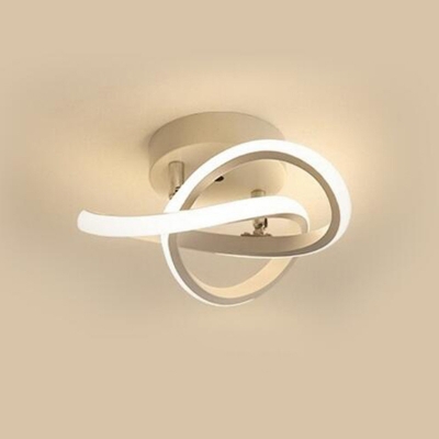 Modern LED Bulbs Metal Close To Ceiling Lights with Ambient Acrylic Shade for Residential Use