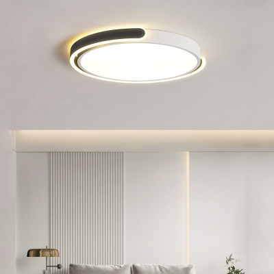 Modern Metal LED Bulb Close To Ceiling Light with Acrylic Shade - 1 Light