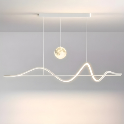 Modern Metal LED Island Light with Adjustable Hanging Length
