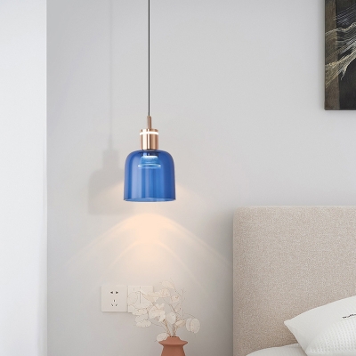 Modern Metal Pendant Light with Clear Glass Shade in One Light Design for Residential Use