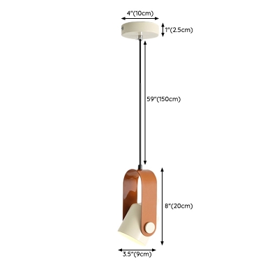 Modern Metal Pendant with LED/Incandescent/Fluorescent Light, Adjustable Hanging Length