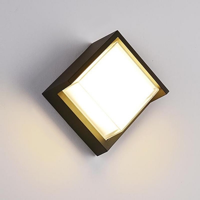 Modern Metal Wall Lamp & Sconce Black Plastic Shade Included No Dimmable LED Bulb