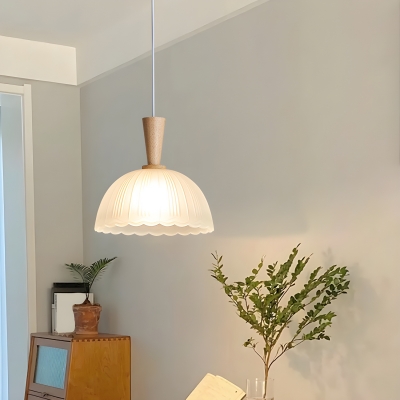 Modern Pendant Light with Adjustable Hanging Length and Glass Shade