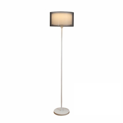 Elegant Metal Floor Lamp with Fabric Shade for Modern Residential Spaces