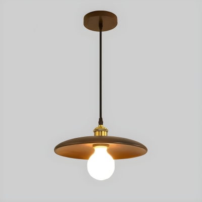 Modern Pendant Light with Solid Wood Shade and Adjustable Hanging Length for Living Room