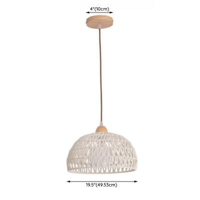 Modern Simple Wood Pendant Light with Adjustable Hanging Length for Residential Use
