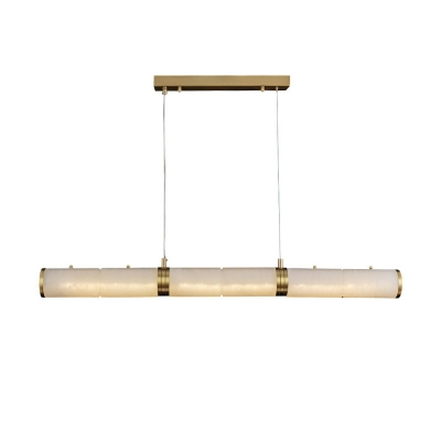 Modern Gold Island Pendant Light with Ambient Stone Shade for Home Atmosphere