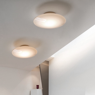 Elegant White Semi-Flush Mount Ceiling Light for Romantic Residential Use