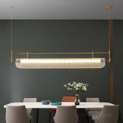 Modern Acrylic Island Light with Adjustable Hanging Length for Living Room