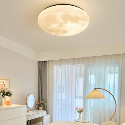 Modern Metal LED Bulb Close To Ceiling Light with Dimming Function and Acrylic Shade