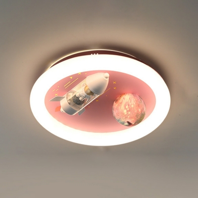 Modern Style Flush Mount Ceiling Light with Acrylic Shade for Living Room