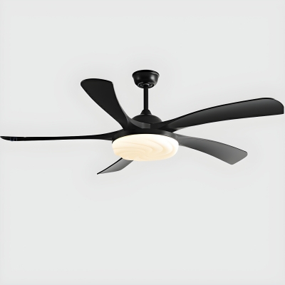 Sleek Metal and Acrylic Modern Ceiling Fan with Remote Control and Dimmable LED Light